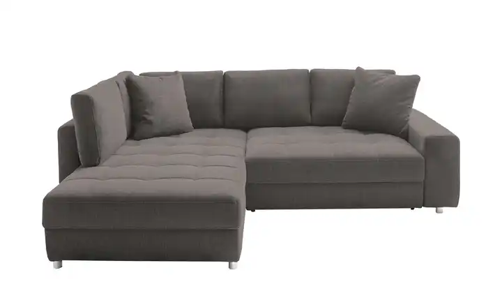 bobb Ecksofa Arissa de Luxe Steingrau links Webstoff