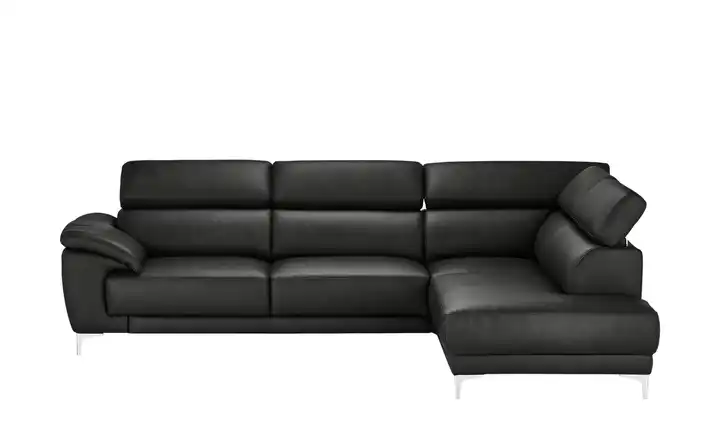 Max Schelling Ecksofa Vita Schwarz rechts Erweiterte Funktion