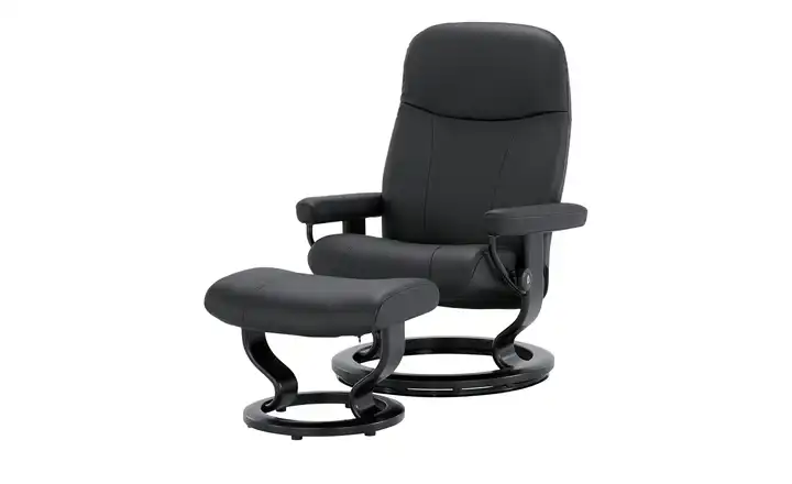 Stressless Relaxsessel mit Hocker aus Echtleder Garda M