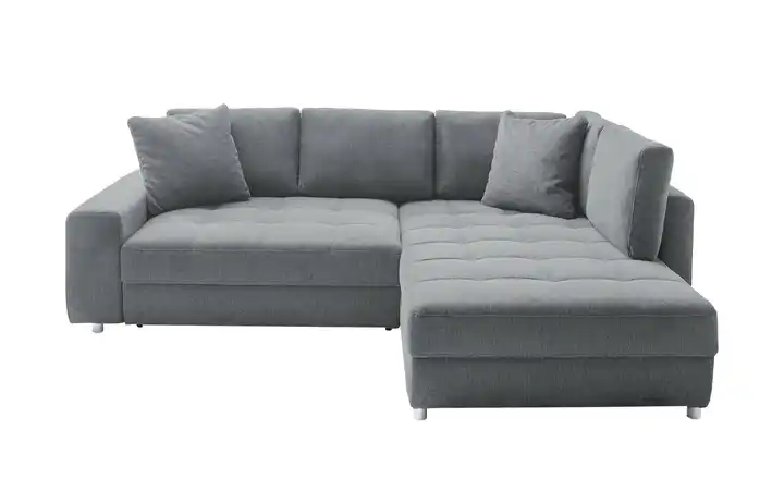 bobb Ecksofa Arissa de Luxe Steingrau rechts Webstoff
