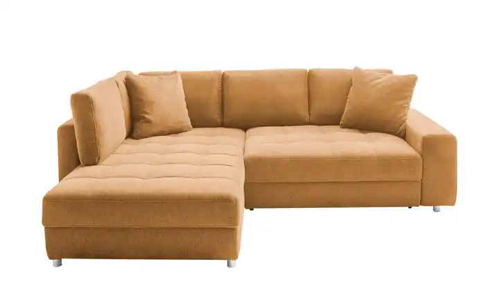 bobb Ecksofa Arissa de Luxe Honiggelb links Webstoff