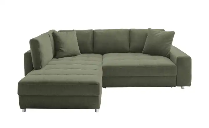 bobb Ecksofa Arissa de Luxe Grün links Webstoff