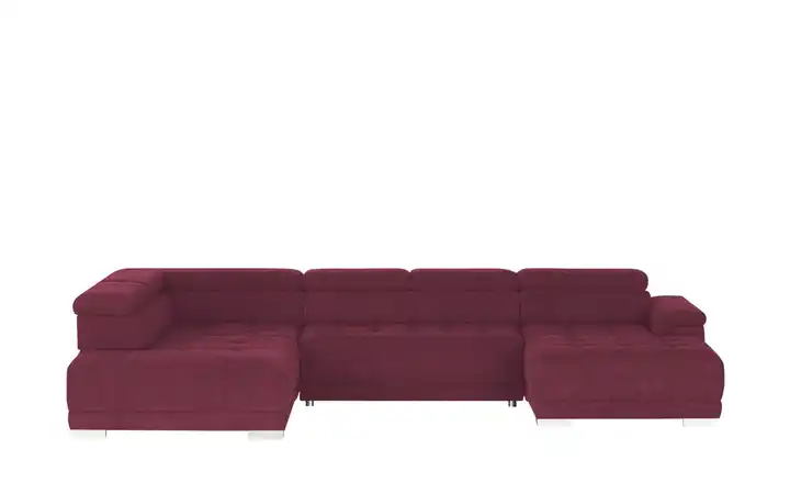switch Wohnlandschaft aus Mikrofaser Campo Bordeauxrot links Erweiterte Funktion