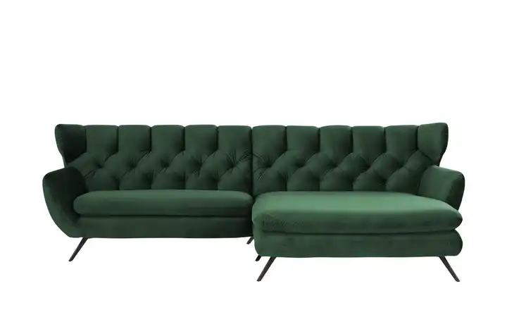 Jette Home Ecksofa Caldara rechts Dunkelgrün