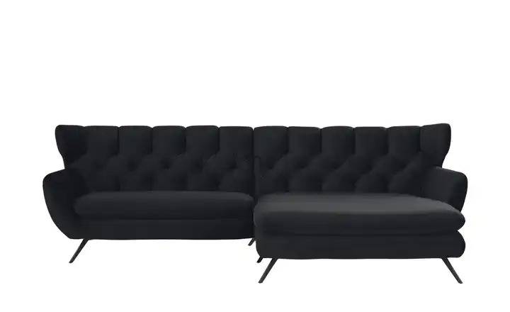 Jette Home Ecksofa Caldara rechts Schwarz