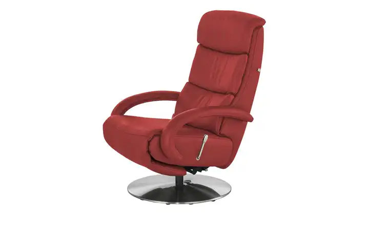 Hukla Leder-Relaxsessel Florian Rot M