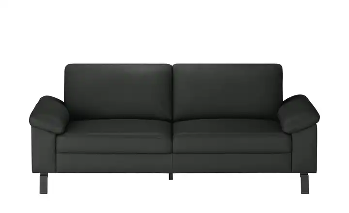 Max Schelling Ledersofa aus Echtleder Maximum 2,5 Winkel Schwarz, matt Schwarz