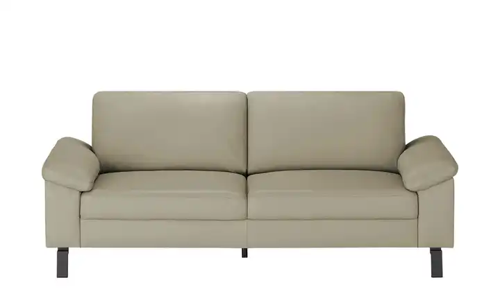 Max Schelling Ledersofa aus Echtleder Maximum 2,5 Winkel Schwarz, matt Taupe