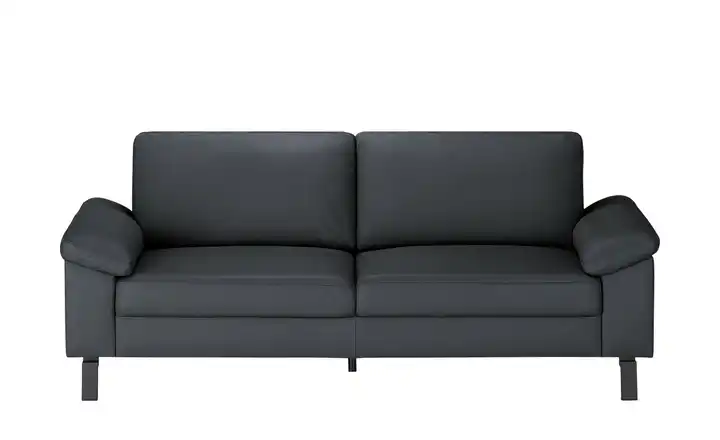 Max Schelling Ledersofa aus Echtleder Maximum 2,5 Winkel Schwarz, matt Dunkelblau