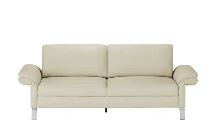 Max Schelling Einzelsofa aus Echtleder Maximum 2,5 Winkel Beige verchromt, matt