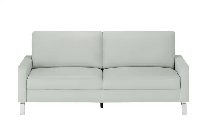 Max Schelling Einzelsofa aus Echtleder Maximum 2 Winkel Steingrau verchromt