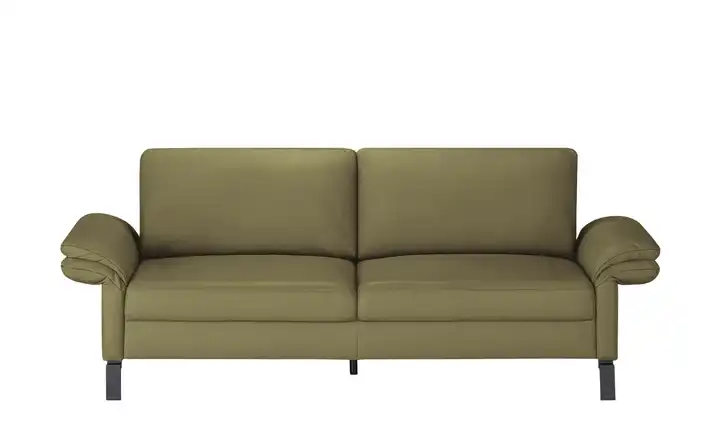 Max Schelling Einzelsofa aus Echtleder Maximum 2 Winkel Olivgrün Schwarz, matt