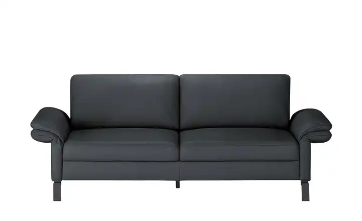 Max Schelling Einzelsofa aus Echtleder Maximum 2 Winkel Dunkelblau Schwarz, matt