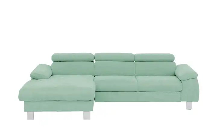 uno Ecksofa aus Velours Micky Türkis links Grundfunktion