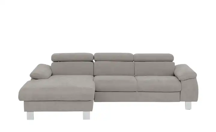 uno Ecksofa aus Velours Micky Elefantengrau links Grundfunktion