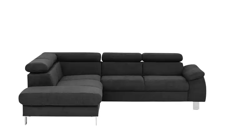 uno Ecksofa Micky Schwarz links Grundfunktion