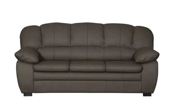 uno Ledersofa aus Echtleder Casino 3 Dunkelbraun