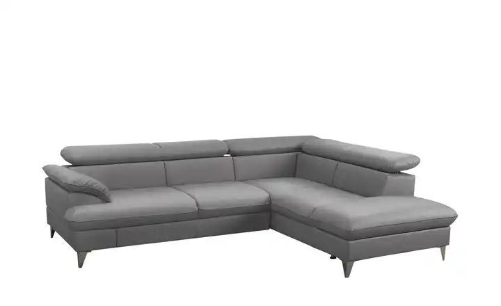 uno Ecksofa aus Kunstleder David Grau rechts Grundfunktion