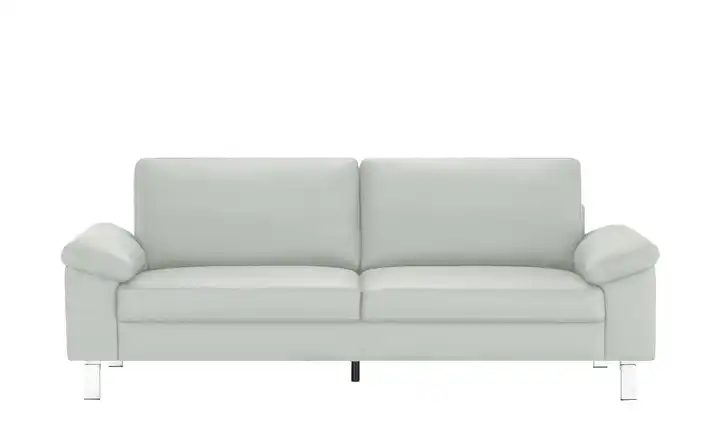 Einzelsofa aus Echtleder Bena Steingrau