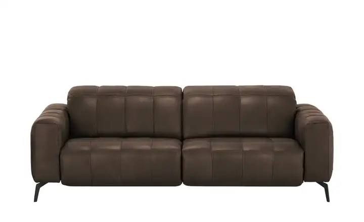 Natuzzi Editions Ledersofa mit Kopfteilverstellung Portento Grundfunktion 3 Braun