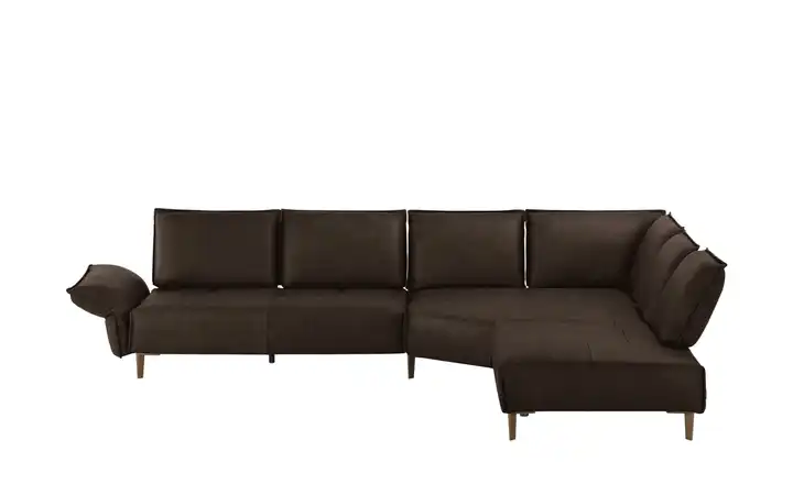 W.SCHILLIG Ecksofa aus Echtleder Bonnie Moccabraun rechts