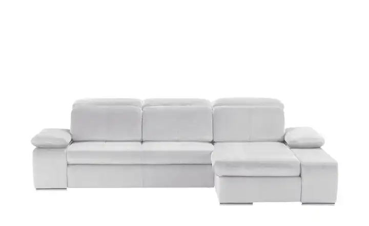 switch Ecksofa aus Mikrofaser Avilla Silbergrau rechts Grundfunktion Mikrofaser in Velours-Optik