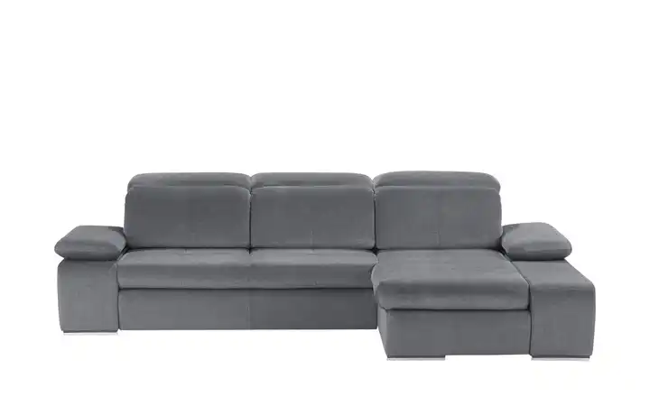 switch Ecksofa aus Mikrofaser Avilla Graphit rechts Grundfunktion Mikrofaser in Velours-Optik
