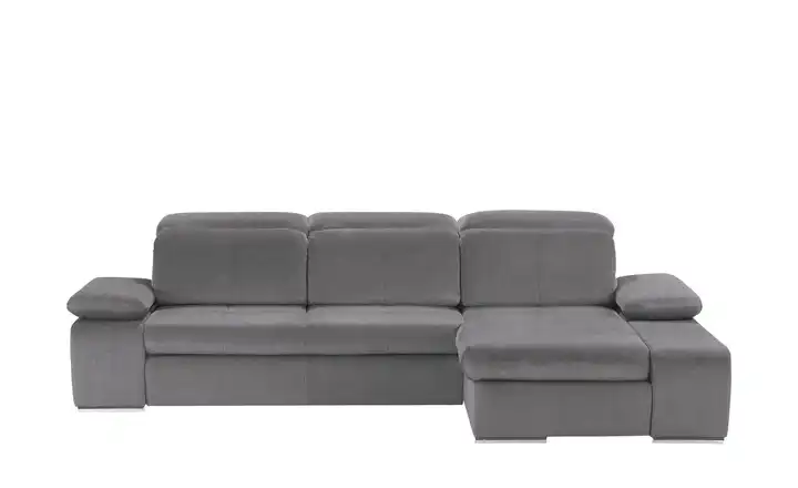 switch Ecksofa aus Mikrofaser Avilla Schwarz rechts Grundfunktion Mikrofaser in Velours-Optik