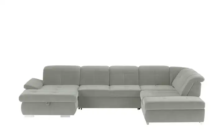 Lounge Collection Wohnlandschaft Mikrofaser Affair Silbergrau rechts Erweiterte Funktion