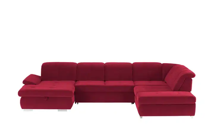 Lounge Collection Wohnlandschaft Mikrofaser Affair Rot rechts Erweiterte Funktion