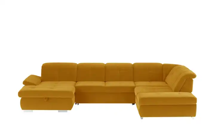 Lounge Collection Wohnlandschaft Mikrofaser Affair Curry rechts Erweiterte Funktion