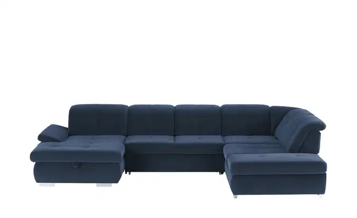 Lounge Collection Wohnlandschaft Mikrofaser Affair Dunkelblau rechts Erweiterte Funktion