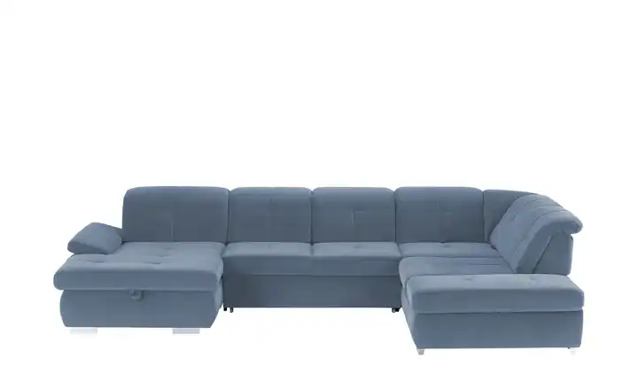 Lounge Collection Wohnlandschaft Mikrofaser Affair Eisblau rechts Erweiterte Funktion