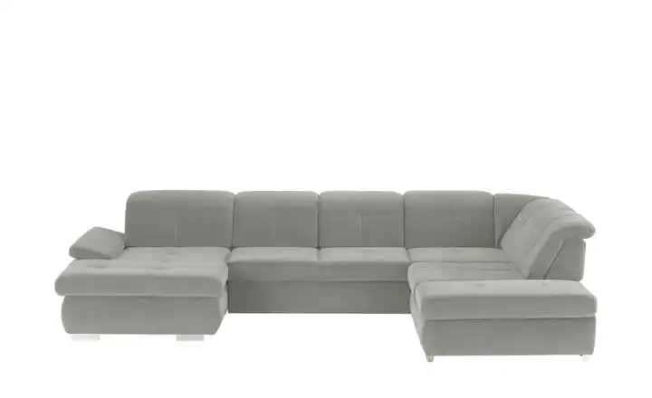 Lounge Collection Wohnlandschaft Mikrofaser Affair Silbergrau rechts Grundfunktion