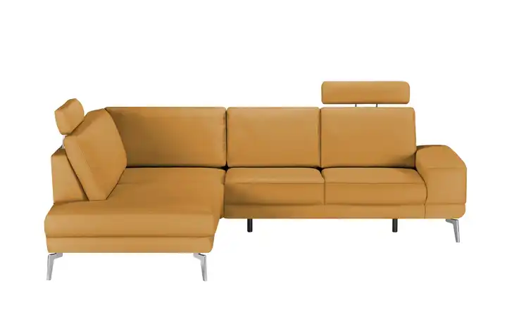 meinSofa Ecksofa aus Leder Dana Curry links Erweiterte Funktion