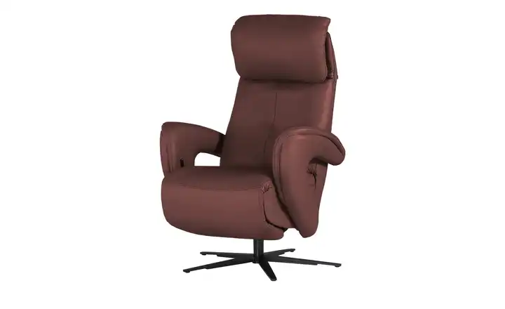 Hukla Relaxsessel aus Leder Pierre Bordeauxrot