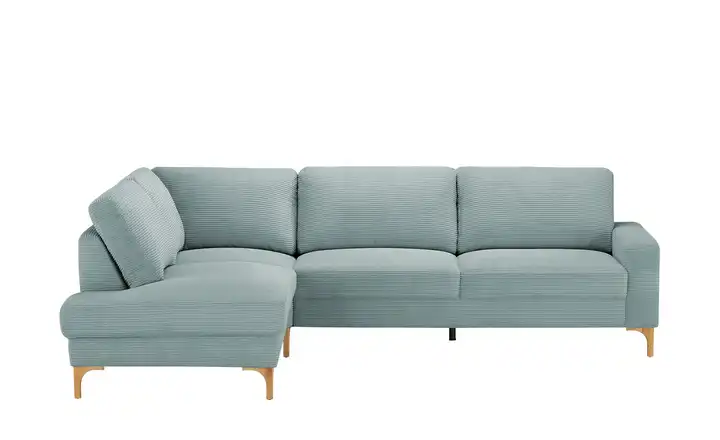 Gray & Jones Cord-Sofa Capa Hellblau links