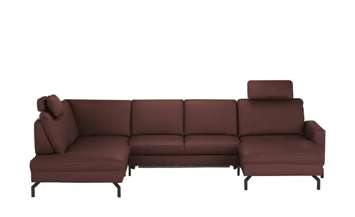 meinSofa Wohnlandschaft Grace links Bordeauxrot