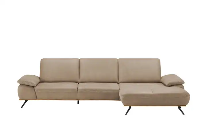 meinSofa Ecksofa Fiona Hellbraun rechts Erweiterte Funktion