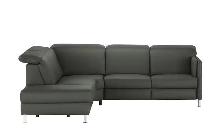 meinSofa Leder-Ecksofa Leon links ohne Anthrazit