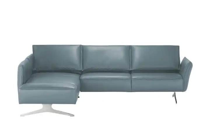 KOINOR Ecksofa Leder Vineto Rauchblau links