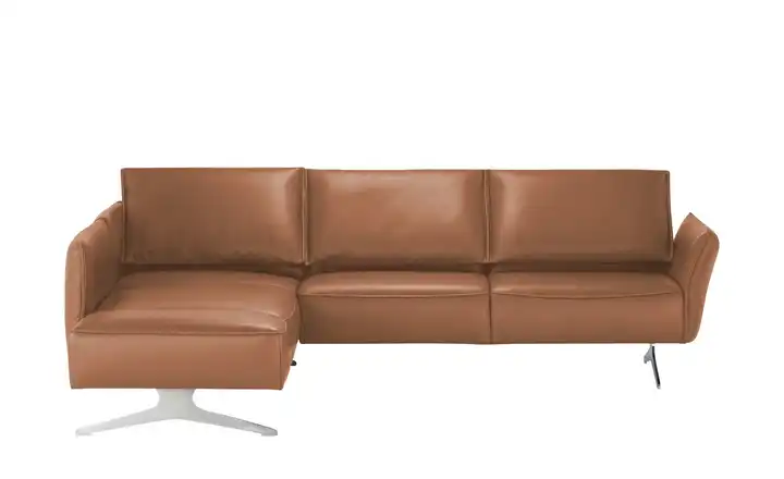 KOINOR Ecksofa Leder Vineto Cognacbraun links