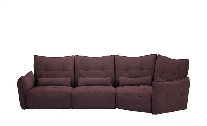 Ecksofa Jeaneva rechts Burgund