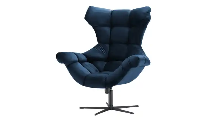 switch Sessel aus Samt Sensi Marineblau