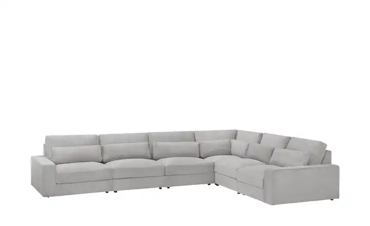 Ecksofa Branna Hellgrau links Hellgrau