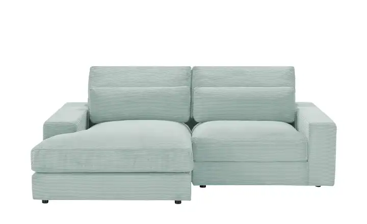 Ecksofa Branna links Mintgrün Cordstoff