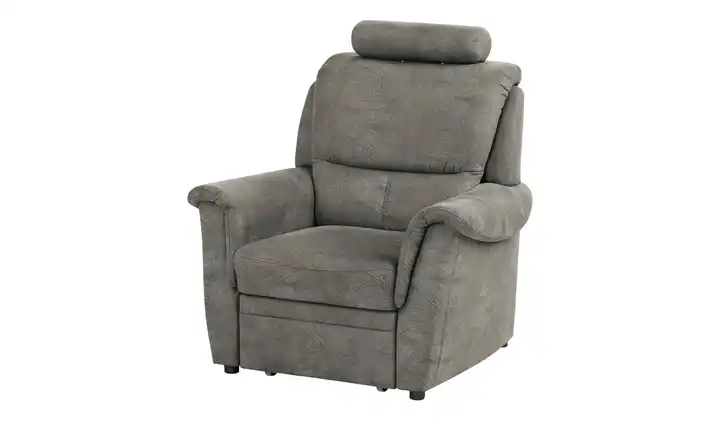 meinSofa Sessel mit Hocker als Auszug Chris Khaki
