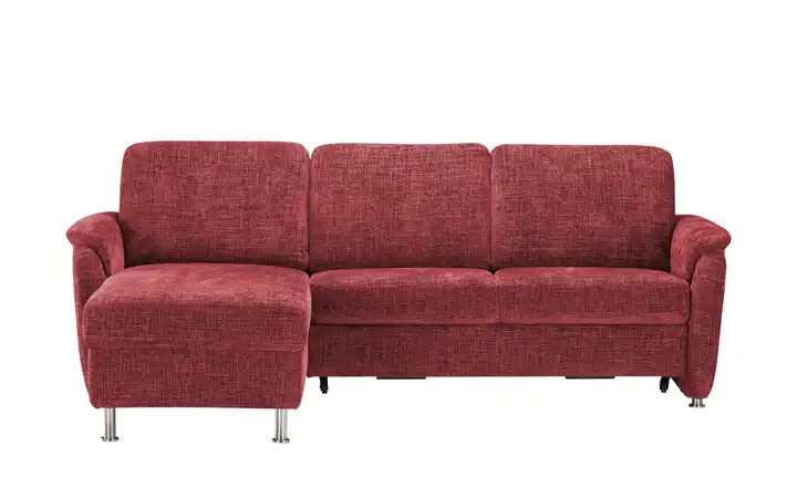 Polstermöbel Oelsa Ecksofa Selecta-Home Karminrot Erweiterte Funktion links