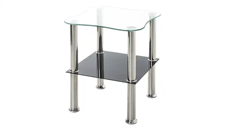 Beistelltisch Hanau transparent, Schwarz