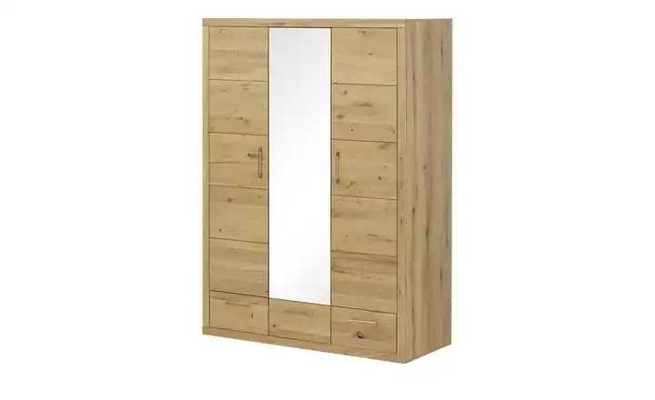smart Kleiderschrank Oslo Wildeiche, Wildeiche (Nachbildung) silberfarben